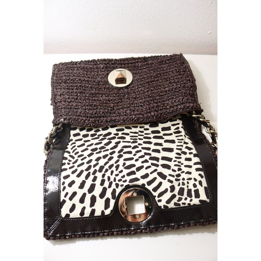 Kate Spade New York Rose Hall Monette Brown Wicker Shoulder Bag RARE! - Picture 9 of 16